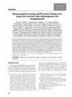 Research paper thumbnail of Recommended Screening and Preventive Practices for Long-Term Survivors after Hematopoietic Cell Transplantation