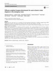 Research paper thumbnail of Diffusion-weighted imaging determinants for acute ischemic stroke diagnosis in the emergency room