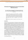 Research paper thumbnail of Performance management of a service unit in hotel theoretical review