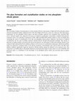 Research paper thumbnail of The glass formation and crystallization studies on iron phosphate–silicate glasses