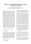 Research paper thumbnail of Water4.0: An Industrial Water Pollution Forecasting Using Machine Learning