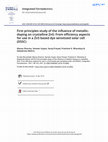 Research paper thumbnail of First principles study of the influence of metallic-doping on crystalline ZnS: From efficiency aspects for use in a ZnS based dye sensitized solar cell (DSSC)