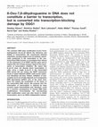 Research paper thumbnail of 8-Oxo-7,8-dihydroguanine in DNA does not constitute a barrier to transcription, but is converted into transcription-blocking damage by OGG1