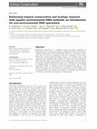 Research paper thumbnail of Enhancing tropical conservation and ecology research with aquatic environmental DNA methods: an introduction for non‐environmental DNA specialists