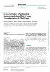 Research paper thumbnail of Implementation of a Bleeding Management Algorithm in Liver Transplantation: A Pilot Study