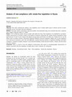 Research paper thumbnail of Analysis of non-compliance with smoke-free legislation in Russia