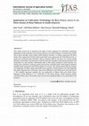 Research paper thumbnail of Application of Cultivation Technology for Rice (Oryza sativa L. ) in Three Sectors of Rain Patterns in South Sulawesi