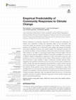 Research paper thumbnail of Empirical Predictability of Community Responses to Climate Change