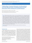 Research paper thumbnail of Trialling Water‐Treatment Residuals in the Remediation of Former Mine Site Soils: Investigating Improvements Achieved for Plants, Earthworms, and Soil Solution