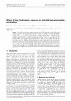 Research paper thumbnail of Effect of high hydrostatic pressure on selected red wine quality parameters