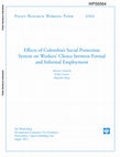 Research paper thumbnail of Effects of Colombia's Social Protection System on Workers' Choice between Formal and Informal Employment