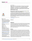 Research paper thumbnail of Biperiden for prevention of post-traumatic epilepsy: A protocol of a double-blinded placebo-controlled randomized clinical trial (BIPERIDEN trial)