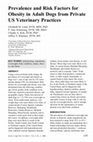 Research paper thumbnail of Prevalence and risk factors for obesity in adult cats from private US veterinary practices