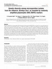 Research paper thumbnail of Genetic diversity among microsporidian isolates from the silkworm, Bombyx mori, as revealed by randomly amplified polymorphic DNA (RAPD) markers