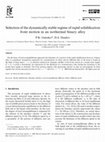 Research paper thumbnail of Selection of the dynamically stable regime of rapid solidification front motion in an isothermal binary alloy