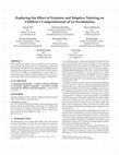 Research paper thumbnail of Exploring the E ect of Gestures and Adaptive Tutoring on Children ’ s Comprehension of L 2 Vocabularies