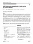 Research paper thumbnail of System dynamics model: developing model for supplier selection with a focus on CSR criteria