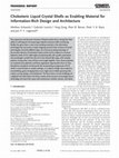 Research paper thumbnail of Cholesteric Liquid Crystal Shells as Enabling Material for Information-Rich Design and Architecture