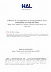 Research paper thumbnail of Influence de la température et de l'hygrométrie sur le comportement instantané du béton