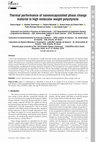 Research paper thumbnail of Thermal performance of nanoencapsulated phase change material in high molecular weight polystyrene