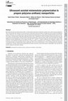 Research paper thumbnail of Ultrasound Assisted Miniemulsion Polymerization for Preparation of Polypyrrole–Zinc Oxide (PPy/ZnO) Functional Latex for Liquefied Petroleum Gas Sensing