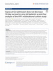 Research paper thumbnail of Sepsis at ICU admission does not decrease 30-day survival in very old patients: a post-hoc analysis of the VIP1 multinational cohort study