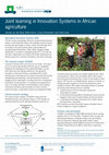 Research paper thumbnail of Lessons learnt about collaborative research from the EU project JOLISAA (JOint Learning in Innovation Systems in African Agriculture)