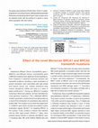 Research paper thumbnail of Effect of the novel Moroccan BRCA1 and BRCA2 frameshift mutations