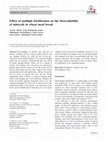 Research paper thumbnail of Effect of multiple fortification on the bioavailability of minerals in wheat meal bread