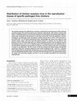 Research paper thumbnail of Distribution of chicken anaemia virus in the reproductive tissues of specific-pathogen-free chickens