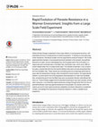 Research paper thumbnail of Rapid Evolution of Parasite Resistance in a Warmer Environment: Insights from a Large Scale Field Experiment