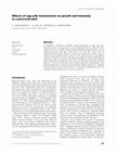 Research paper thumbnail of Effects of egg yolk testosterone on growth and immunity in a precocial bird