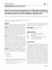 Research paper thumbnail of Potent Functional Immunogenicity of Plasmodium falciparum Transmission-Blocking Antigen (Pfs25) Delivered with Nanoemulsion and Porous Polymeric Nanoparticles