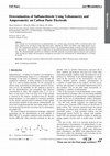 Research paper thumbnail of Determination of Sulfamethizole Using Voltammetry and Amperometry on Carbon Paste Electrode