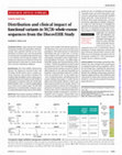 Research paper thumbnail of Distribution and clinical impact of functional variants in 50,726 whole-exome sequences from the DiscovEHR study