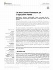 Research paper thumbnail of On the Cluster Formation of α-Synuclein Fibrils