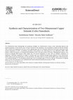 Research paper thumbnail of Synthesis and characterization of two dimensional metal organic framework of cerium with tetraaza macrocyclic