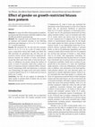 Research paper thumbnail of Effect of gender on growth-restricted fetuses born preterm