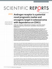 Research paper thumbnail of Androgen receptor is a potential novel prognostic marker and oncogenic target in osteosarcoma with dependence on CDK11