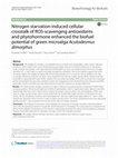 Research paper thumbnail of Nitrogen starvation-induced cellular crosstalk of ROS-scavenging antioxidants and phytohormone enhanced the biofuel potential of green microalga Acutodesmus dimorphus