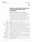 Research paper thumbnail of Olfactory and Gustatory Dysfunction in Patients With Autoimmune Encephalitis