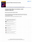 Research paper thumbnail of Transient Dean flow in an annulus: a semi-analytical approach