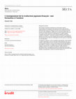 Research paper thumbnail of L’enseignement de la traduction japonais-français : une formation à l’analyse