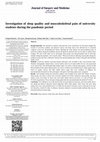 Research paper thumbnail of Investigation of sleep quality and musculoskeletal pain of university students during the pandemic period