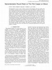 Research paper thumbnail of Results of a Nanoindentation Round Robin on Thin Film Copper on Silicon