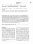 Research paper thumbnail of Genetic susceptibility to fibrocalculous pancreatic diabetes in Bangladeshi subjects: a family study