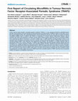 Research paper thumbnail of Correction: First Report of Circulating MicroRNAs in Tumour Necrosis Factor Receptor-Associated Periodic Syndrome (TRAPS)