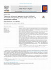 Research paper thumbnail of Trajectories of maternal aggression in early childhood: Associations with parenting stress, family resources, and neighborhood cohesion