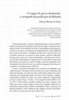 Research paper thumbnail of O resgate do que se desmancha: a cartografia da pacificação da Balaiada – Adriana Barreto de Souza