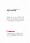 Research paper thumbnail of Conducting High Quality Writing Intervention Research: Twelve Recommendations